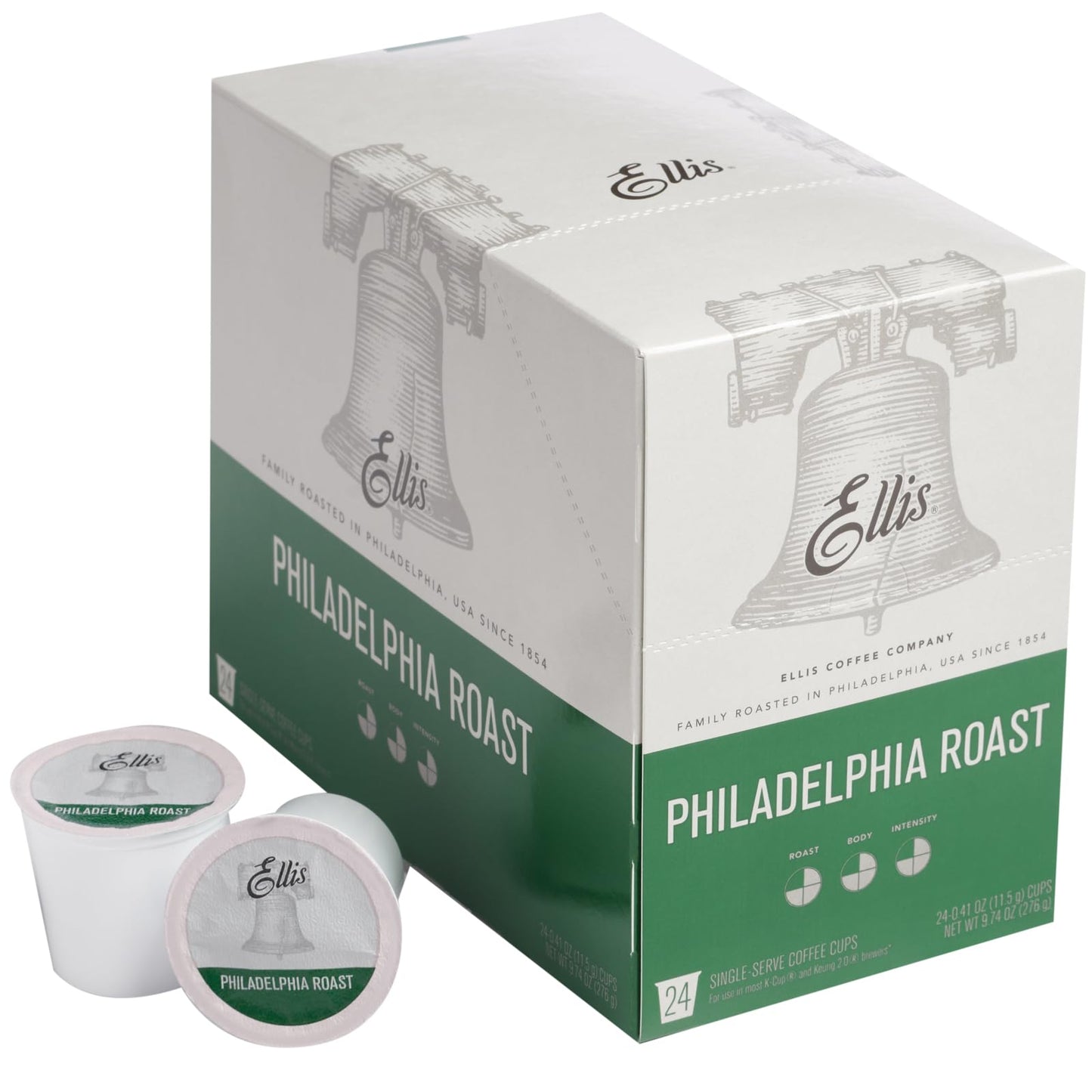 ELLIS COFFEE Medium Roast Single Serve Coffee Pods for K-Cups, 24 Count