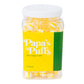 Papa'S Puffs Lemon Flavored Pure Sugar Candy - Individually Wrapped In Resealable Tub - Fat-Free, Gluten-Free, Cholesterol-Free