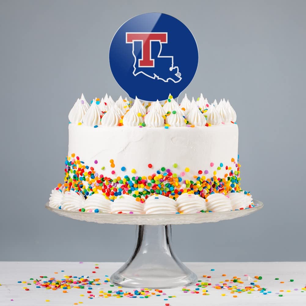 GRAPHICS & MORE Acrylic Cake Topper - Louisiana Tech Bulldogs - Multi - One Size