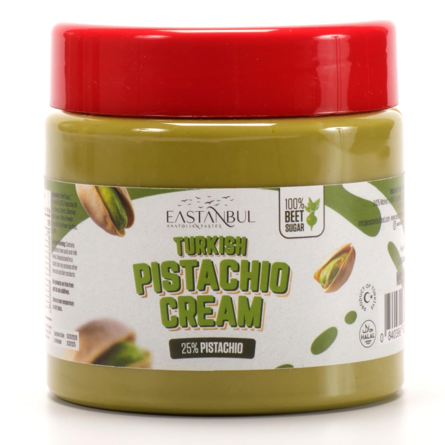 Eastanbul Pistachio Cream, 7.8oz, Pistachio Butter, Turkish Cream Spread for Dubai Chocolate Bar Kit, Perfect Paste for Dubai Ch
