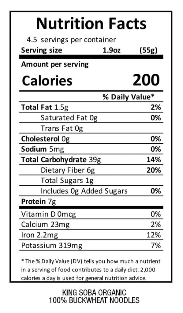 3-PACK, 100% Buckwheat Pasta Noodles, Organic & Gluten-Free- 1.65lbs/ 3 servings per package