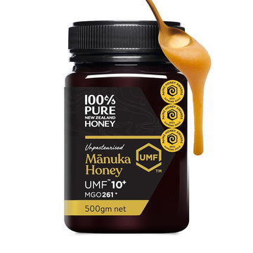 Manuka Honey New Zealand - Certified UMF 10+ (MGO 261+) 100% Pure New Zealand Manuka Honey, Raw Manuka Honey, 17.6 Oz (500g)