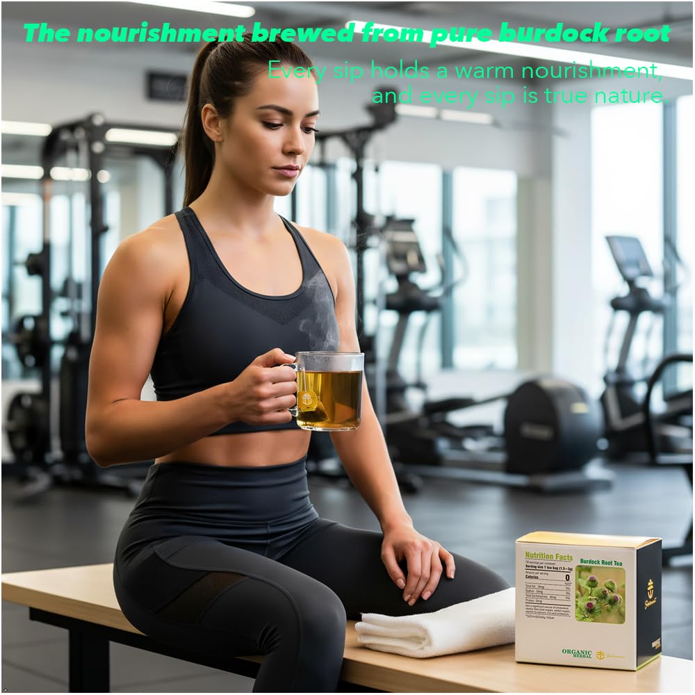 Soilmount Organic Burdock Root Tea - Caffeine-Free Herbal Tea - 18 Individually Wrapped Tea Bags