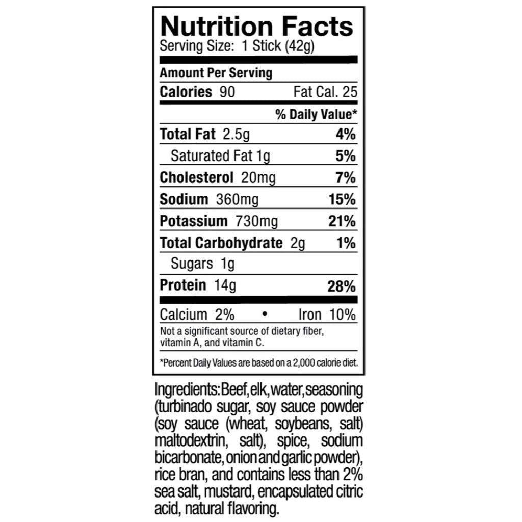 Ostrim Beef & Elk Jerky Snack Sticks-Teriyaki Flavor, 1.5 Oz (Pack Of 10)