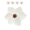 Global Sugar Art Poppy Anemone Sugar Cake Flowers, White, 4 Count by Chef Alan Tetreault