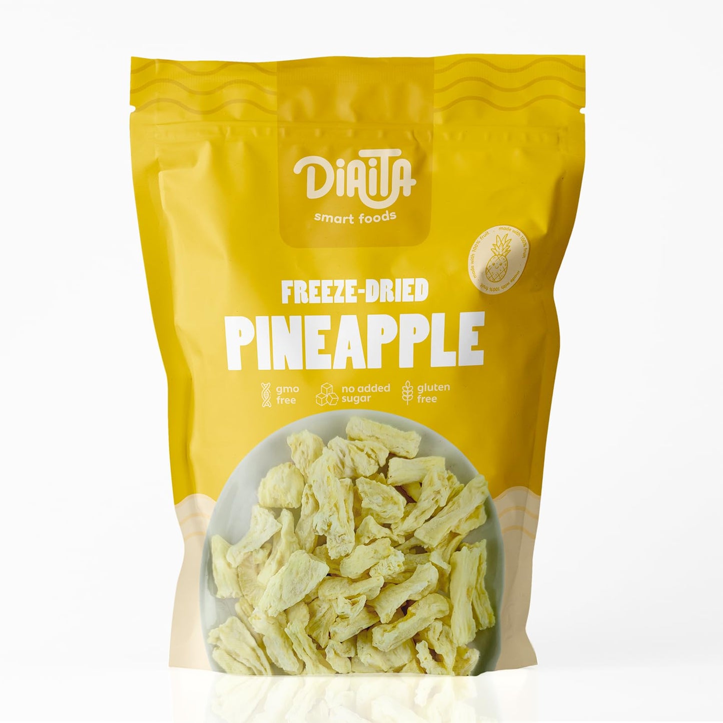 Freeze-Dried Pineapple - 7 Pack - 100% Real Fruit, No Sugar Added, Crunchy & Delicious, Long Shelf Life