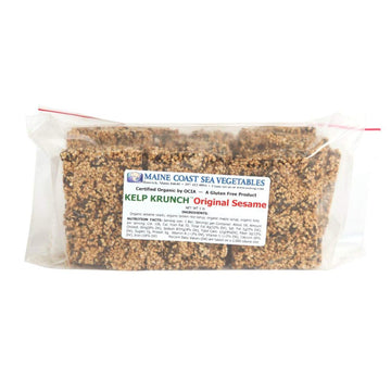 Maine Coast Sea Vegetables Kelp Krunch Original Sesame Bars | Organic Sesame Seed Snacks | Crunchy Seed Bars with Wild-Harvested