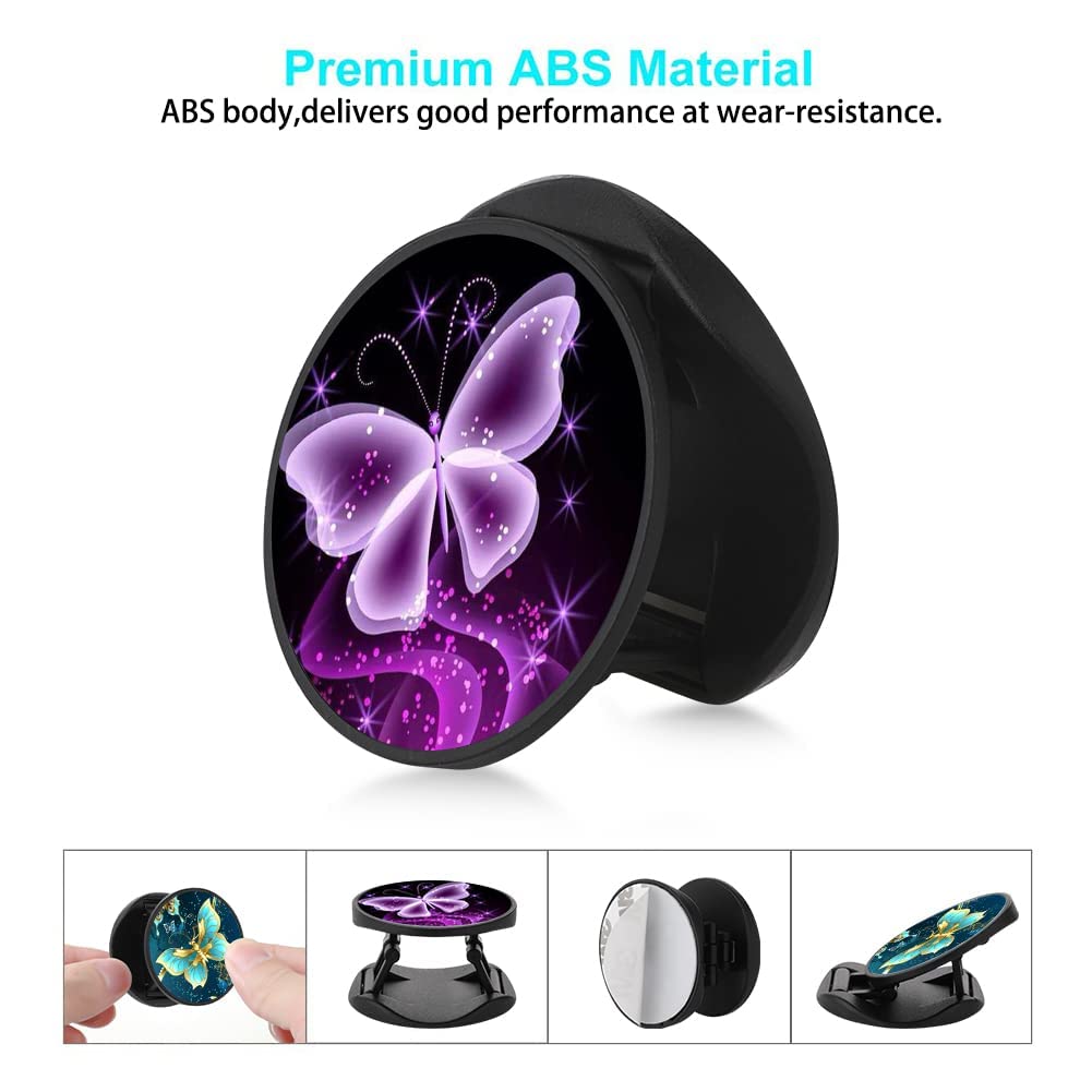 Dabubu 2 Pack Phone Finger Expanding Stand Holder Kickstand Hand Grip Widely Compatible With Almost All Phones And Cases- Purple