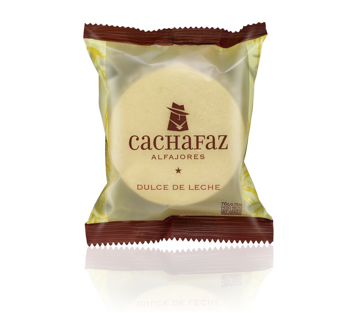 Cachafaz Alfajor Maizena - Cornstarch Cookie with Dulce de Leche & Coconut - 6 Units (76g)