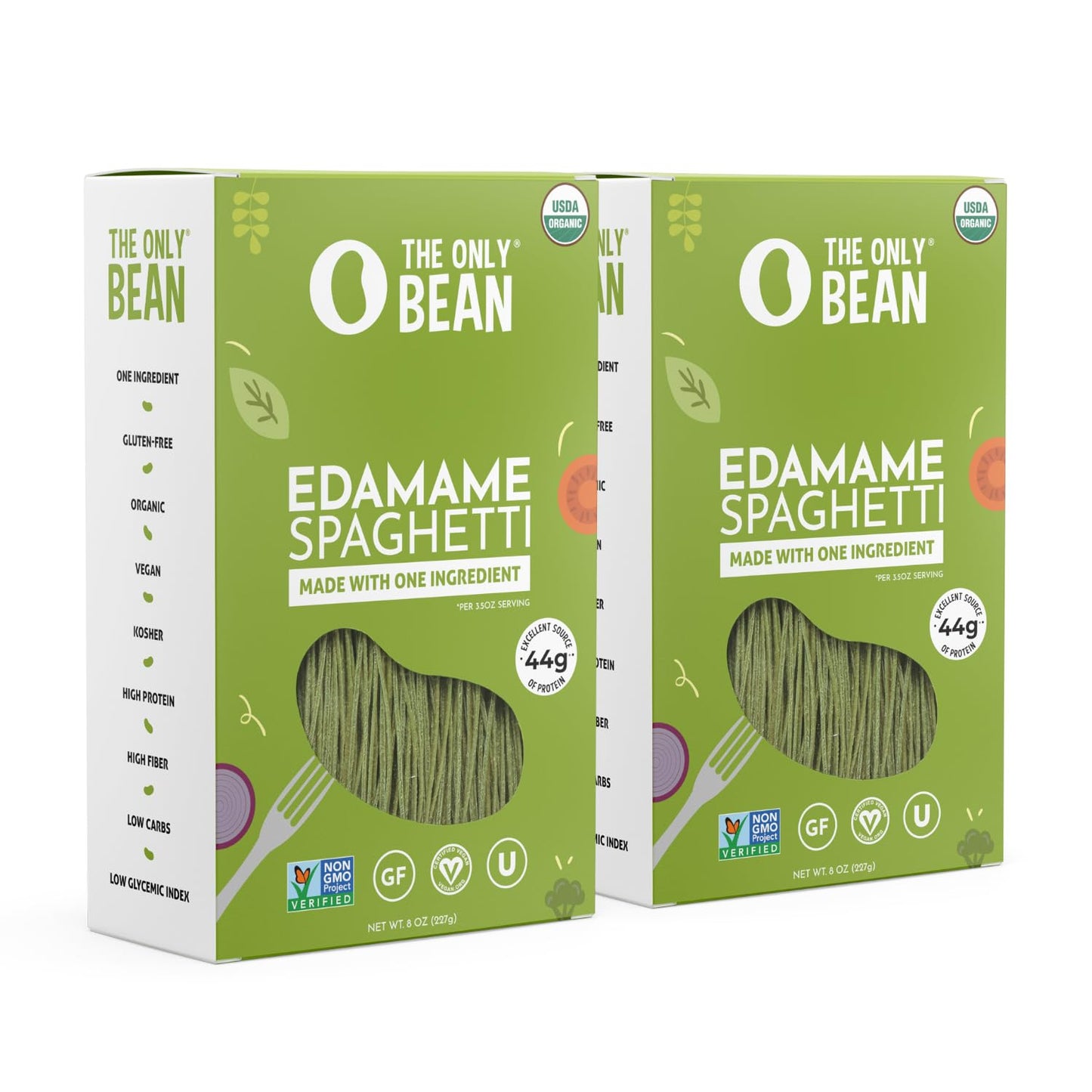 The Only Bean - High Protein Pasta Edamame Spaghetti Noodles - Gluten Free Pasta, Low Carb Pasta Organic, Keto, Low Carb Noodles