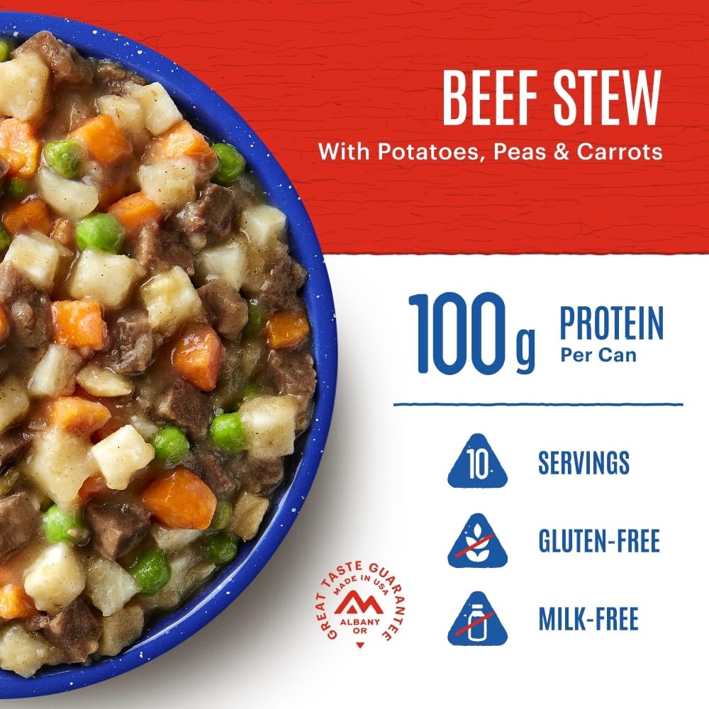 Mountain House Beef Stew | Freeze Dried Survival & Emergency Food | #10 Can | Gluten-Free