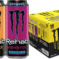 Monster Energy Rehab Tea + Lemonade, Peach Tea, Wild Berry Tea, Variety Pack, Energy Iced Tea,15.5 Ounce (Pack of 15)