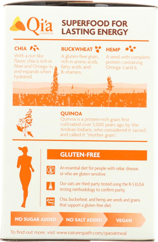 Qi'A Superfood Organic Hot Oatmeal - Superseeds And Grains - 2 Boxes With 6 Packets Each Box (12 Packets Total)