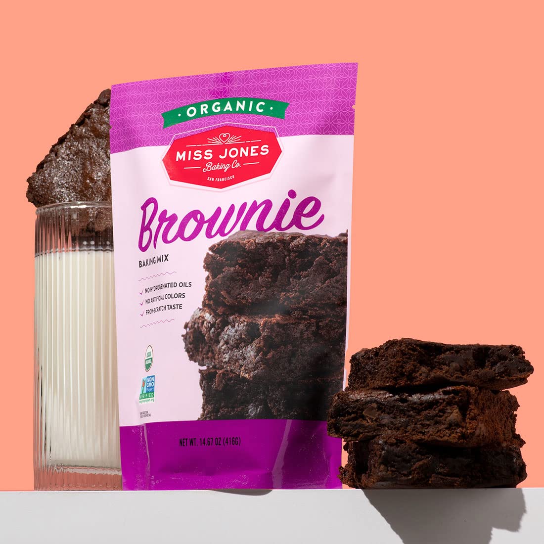 Miss Jones Organic Brownie Baking Mix (6x14.67 OZ)