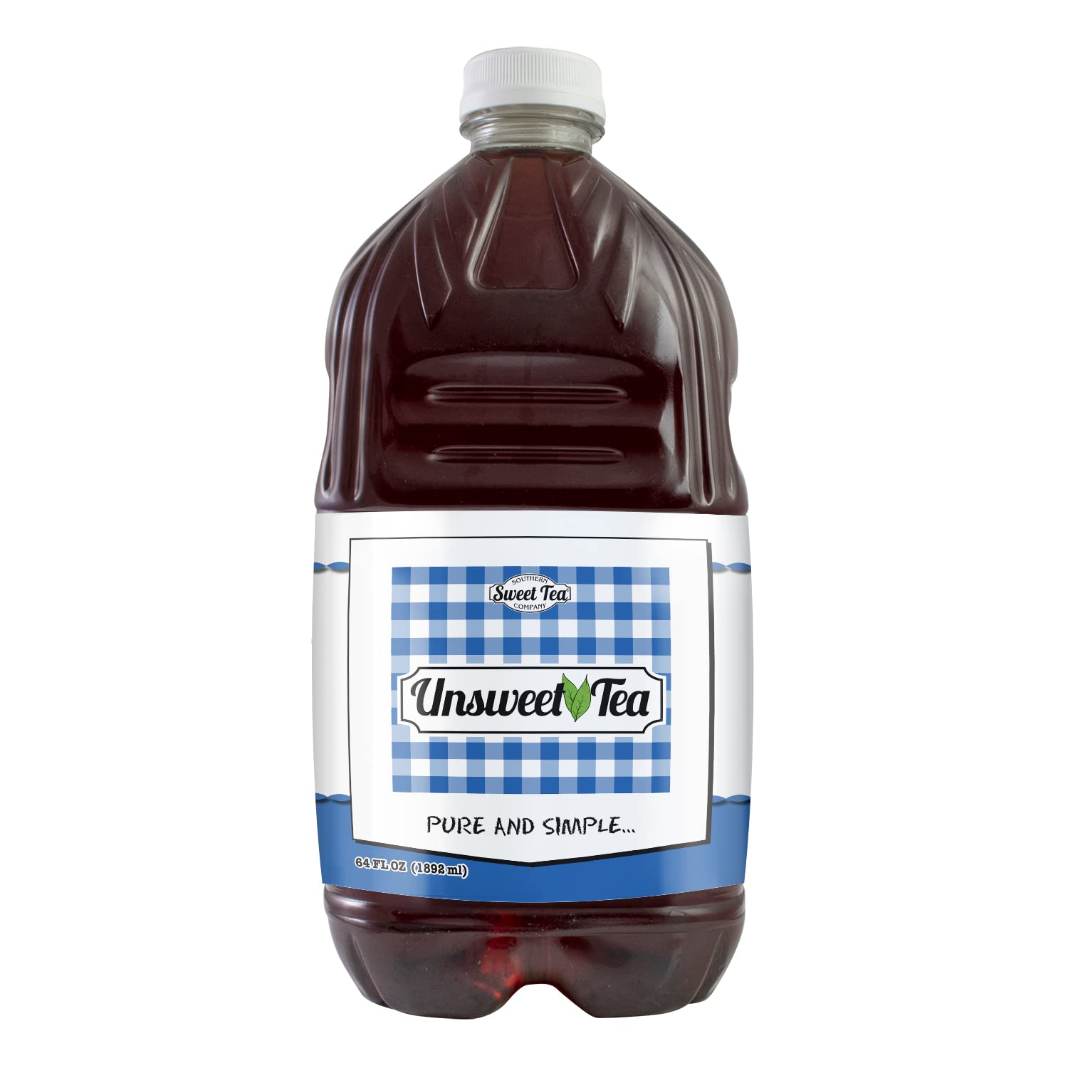 Unsweetened Black Iced Tea, Real Brewed, Caffeinated, Pure and Natural, No Artificial Flavors or Colors (64oz Pack of 1) By Sout