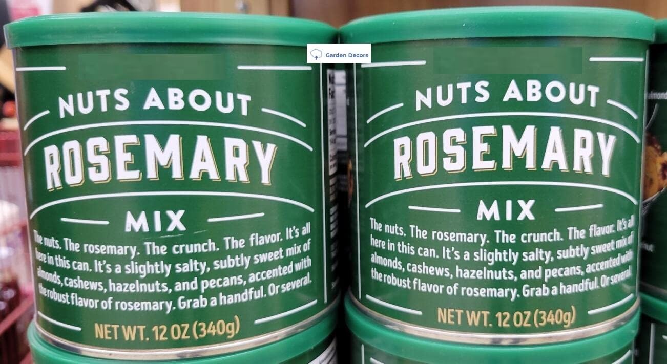 Trader Joes Nuts About Rosemary Mix 12oz 340g (Two Cans)
