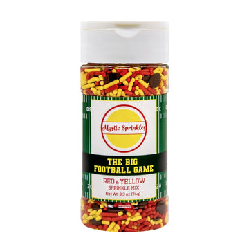 Mystic Sprinkles The Big Football Game Jimmy Mix 3Oz Bottle (Red & Yellow Sprinkle Mix 3Oz)