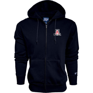 Blue 84 Mens Arizona Wildcats Full Zip Hoodie Icon, Team Color, Medium