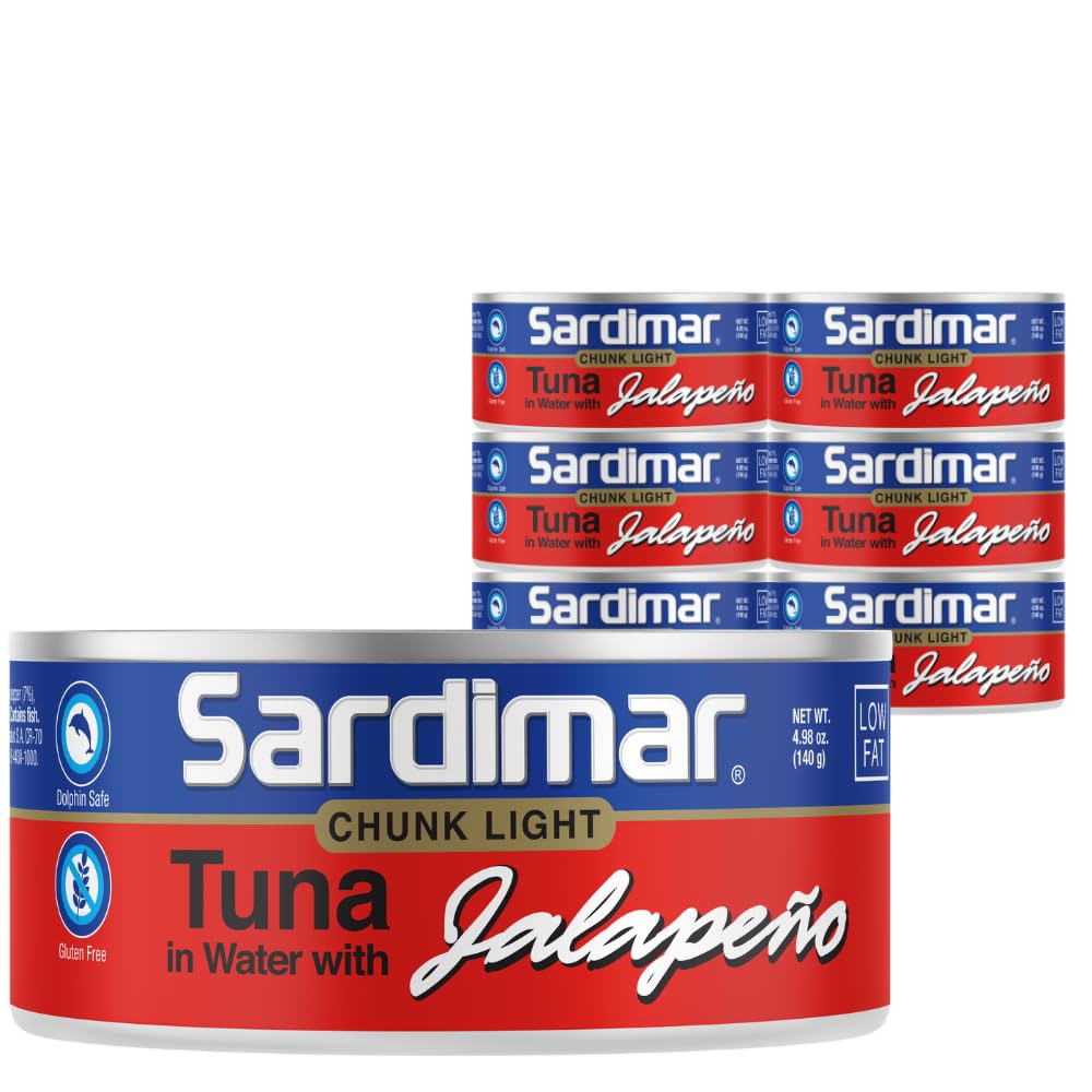 Sardimar Chunk Light Tuna with Jalapeño, 4.94 oz (Pack of 6)