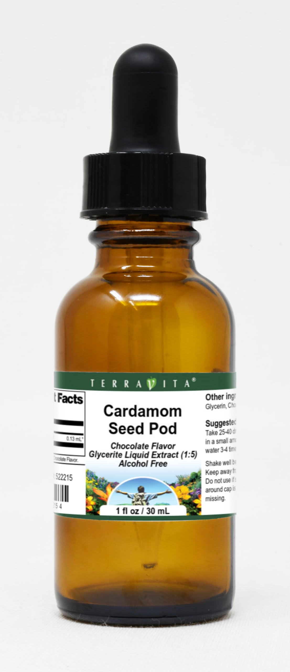 Cardamom Seed Pod Glycerite Liquid Extract (1:5) - Chocolate Flavored (1 oz, ZIN: 522215)