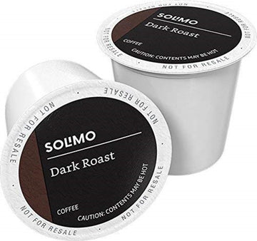 Amazon Brand - Solimo Dark Roast Coffee Pods Compatible with Keurig 2.0, 100 Count, Pack of 1