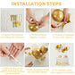 Beishida 5 Inch 10Pcs Balloon Cloud Cake Topper White Gold Happy Birthday Cake Toppers Mini Balloon Cake Topper Garland With Hap