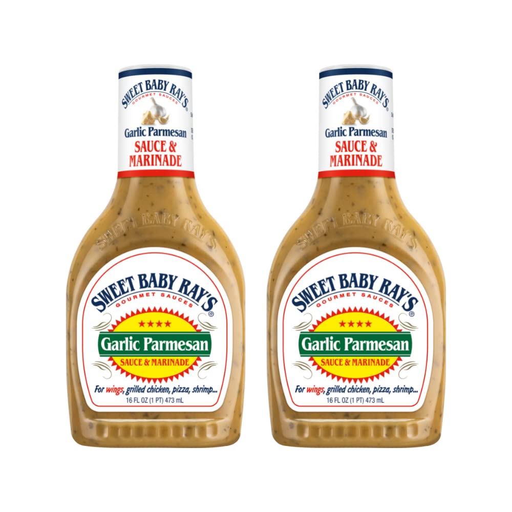 Sweet Baby Ray's Garlic Parmesan Sauce & Marinade, 16 Ounce, (Pack of 2)
