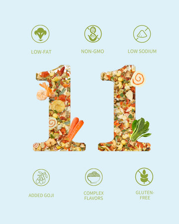 Ramen Toppings Seafood Mix 14Oz, 11 Ingredients Blend With Added Superfood Goji, Dried Ramen Toppings For Ramen Noodles, Non-Gmo