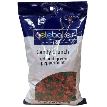 Celebakes By CK Products Candy Crunch Red Green Peppermint, 1Lb