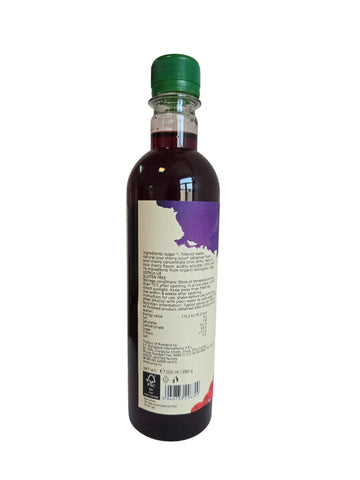 DROP Pure Organic Sour Cherry Flavor Bio Syrup-16.9oz (500ml), Natural 30% Concentrate Fruit Syrups,Great For Cocktails,Bevarage