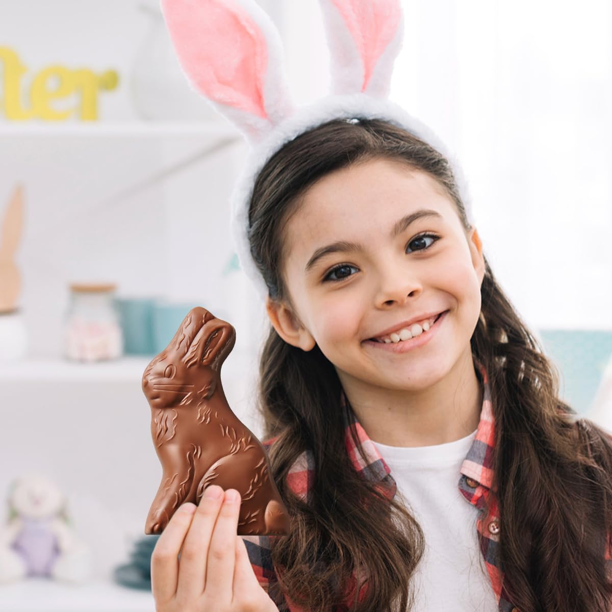 Milk Chocolate Bunny, Easter Candy Gift Box, 5 Oz. Ideal For Kids And Adults, Decadent Chocolate Bunnies For Gifting And Sharing