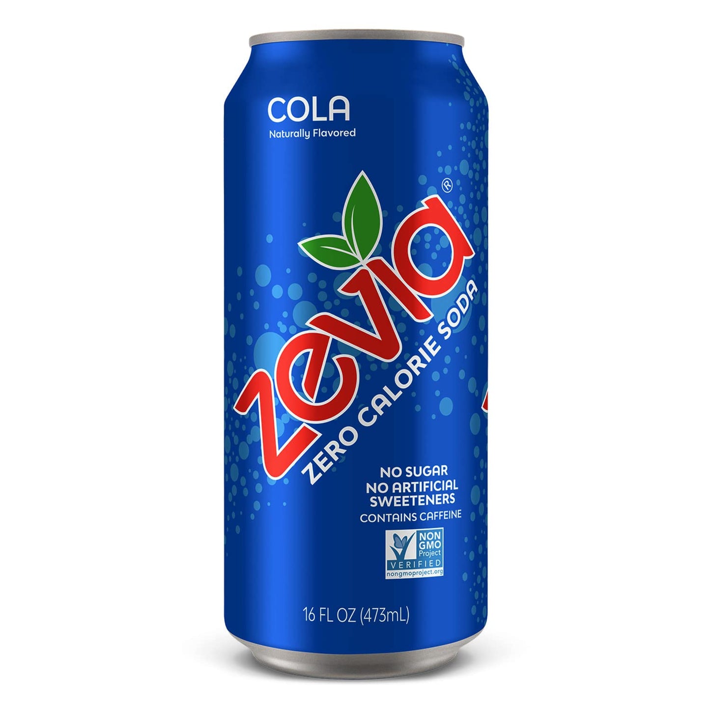 Zevia Zero Sugar Soda, Cola, 16 oz Cans (12-Pack) - Naturally Sweetened, Non-GMO Project Verified, Gluten-Free, Vegan