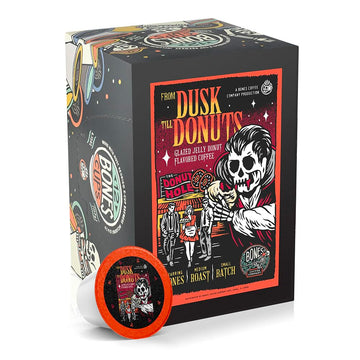 Bones Coffee Company Flavored Coffee Bones Cups From Dusk Till Donuts Flavored Pods | 12Ct Single-Serve Coffee Pods Compatible W