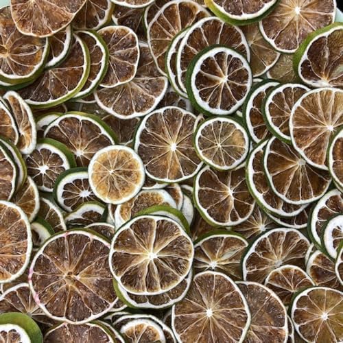 Dehydrated Dried Lime Slices | Lime Wheels | 45 + Servings Approx. | 100% Natural No Added Sugars | For Cocktails, Wreath Making, Tea, Cakes, Decoration | Dried Limes For Cocktails | 3.5 Oz |100 Grams