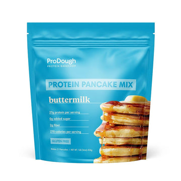 ProDough Buttermilk Pancake & Waffle Mix - Gluten Free, Low Carb, High Protein - 16 Ounce - White
