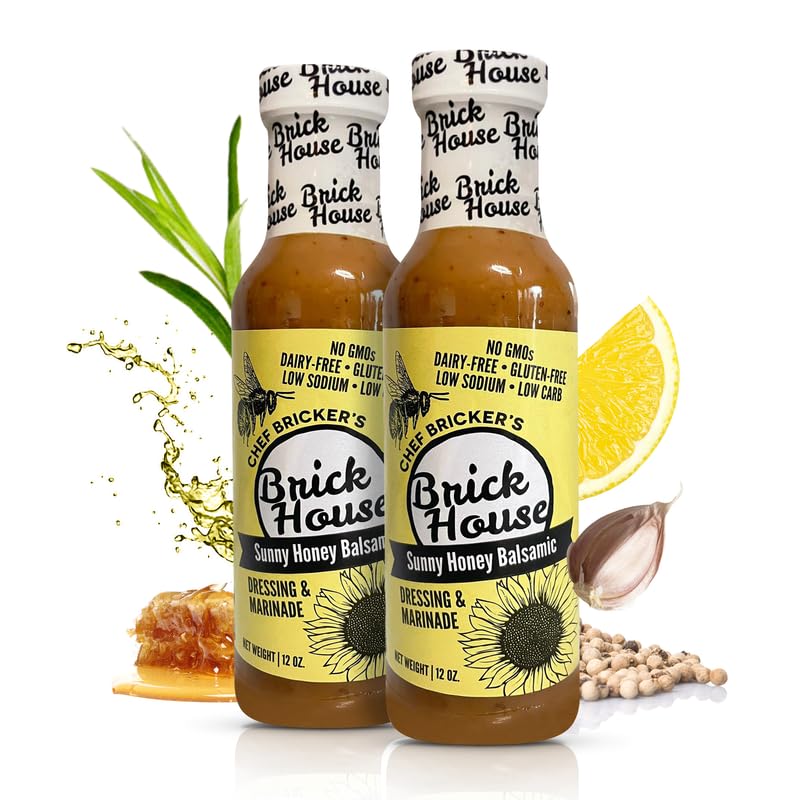 Brick House Balsamic Vinaigrette Dressing, Low Carb, Non-GMO, 12 oz (Pack of 2)