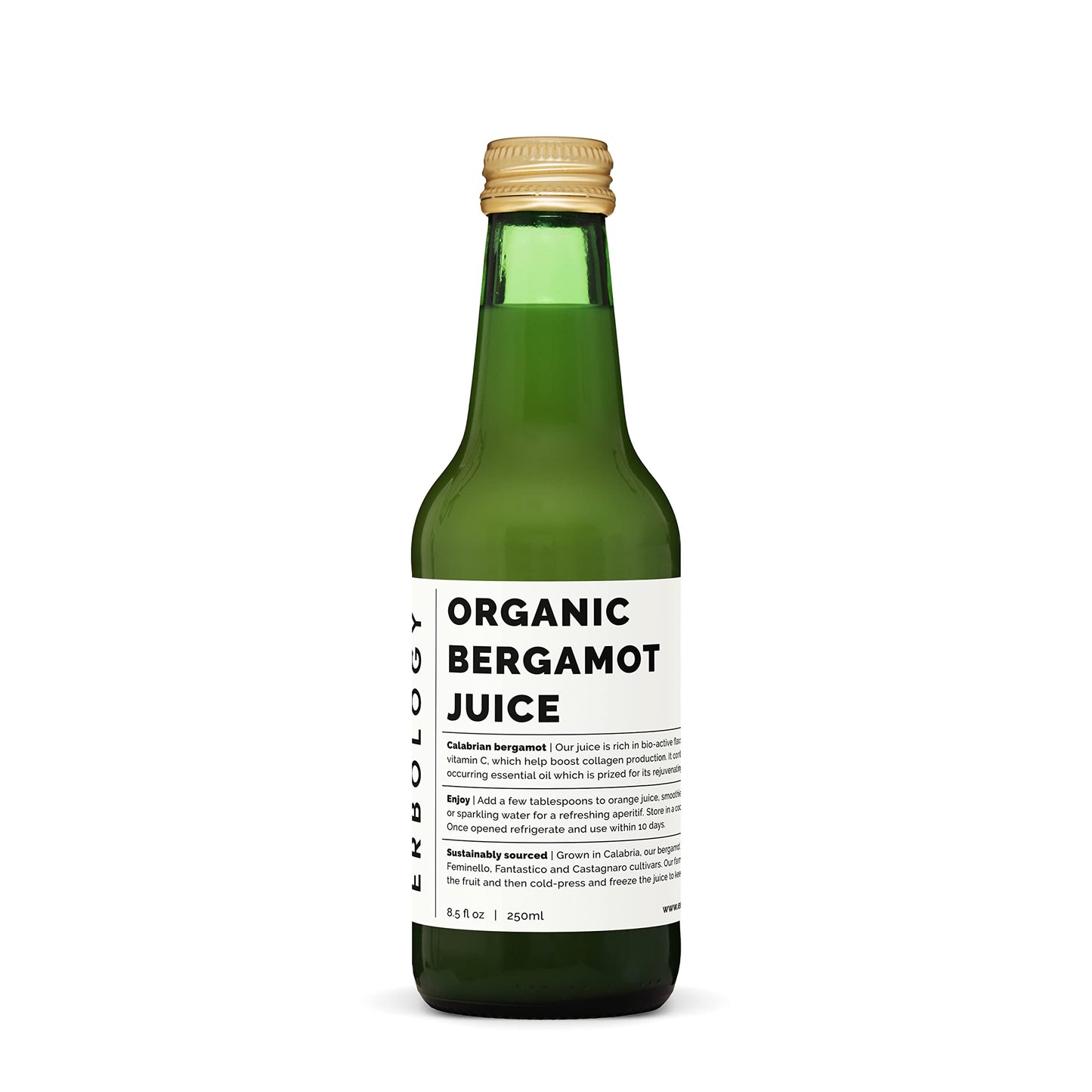 100% Organic Bergamot Juice 8.5 fl oz - Supports Immunity and Collagen Production - Rich in Vitamin C and Bioactive Flavonoids -