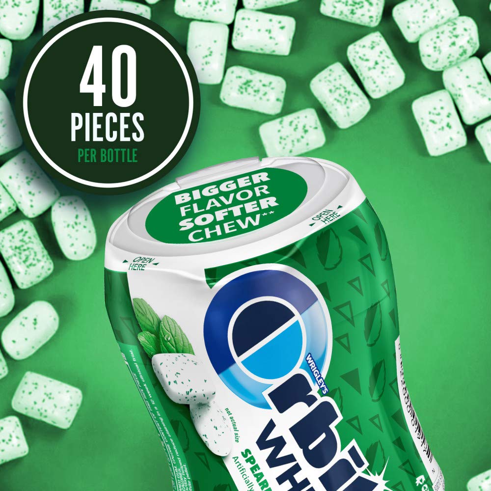 Orbit White Spearmint Sugarfree Chewing Gum, 40 Count (Pack Of 4)