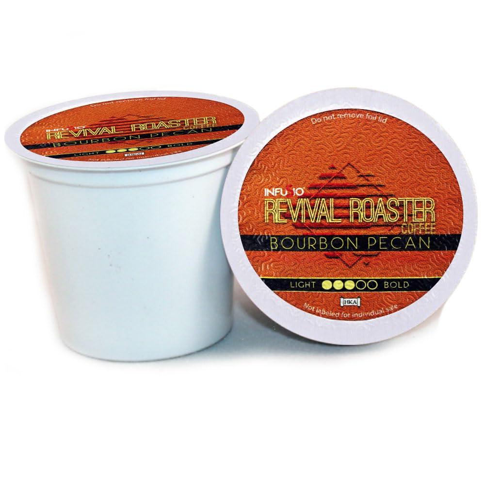 InfuSio Bourbon Pecan Flavored Coffee Pods - 96 Count for Keurig K Cup Brewers
