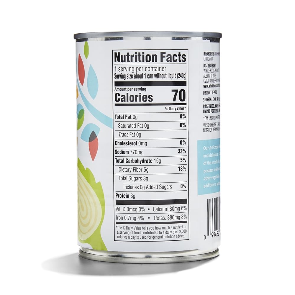 365 By Whole Foods Market, Artichoke Hearts, 14.1 Ounce