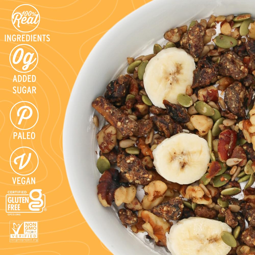 Wildway Keto Granola | Banana Nut | Grain-Free, Certified Gluten-Free Cereal | Vegan, Low Carb | No Sugar Added | Paleo-Friendly