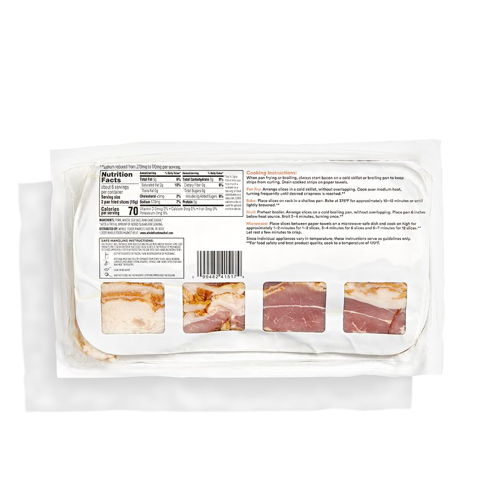 365 Everyday Value, Smokehouse Bacon Reduced Sodium, 12 oz