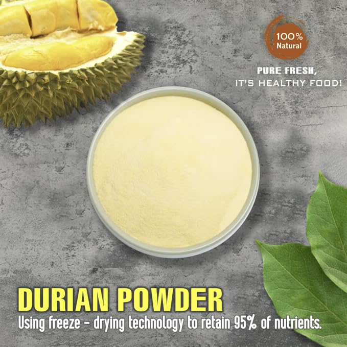Durian Powder 2.47 Oz (70G) Vietfarmfood: Freeze-Dried Extracted From 100% Pure, Sugar-Free. Used To Mix Mixed Drinks Fresh Frui