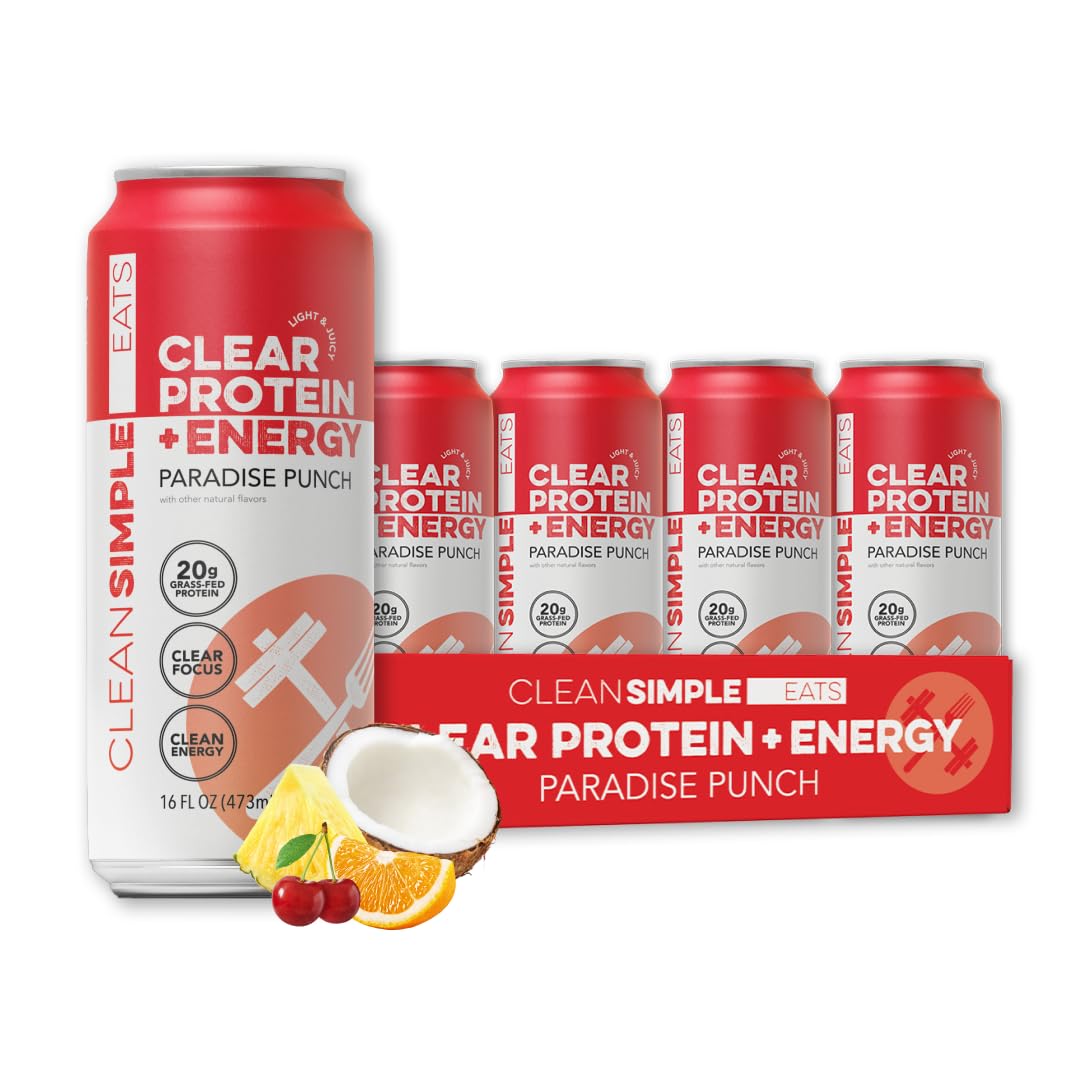 Clear Protein + Energy Paradise Punch 16 oz Can - 12 Pack