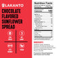 Lakanto Sugar Free Chocolate Sunflower Spread - Monk Fruit Sweetener, Keto Diet Friendly, Vegan, Dutch Cocoa, Chocolate Spread U