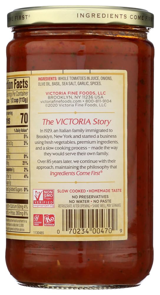 Victoria Tomato Basil Sauce - Case Of 6-24 Fl Oz.