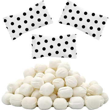 Fruidles Big Dots Buttermints, Mint Candies, After Dinner Mints, Butter Mint Candy, Fat-Free, Kosher Certified, Individually Wrapped - Black (55 Pieces)
