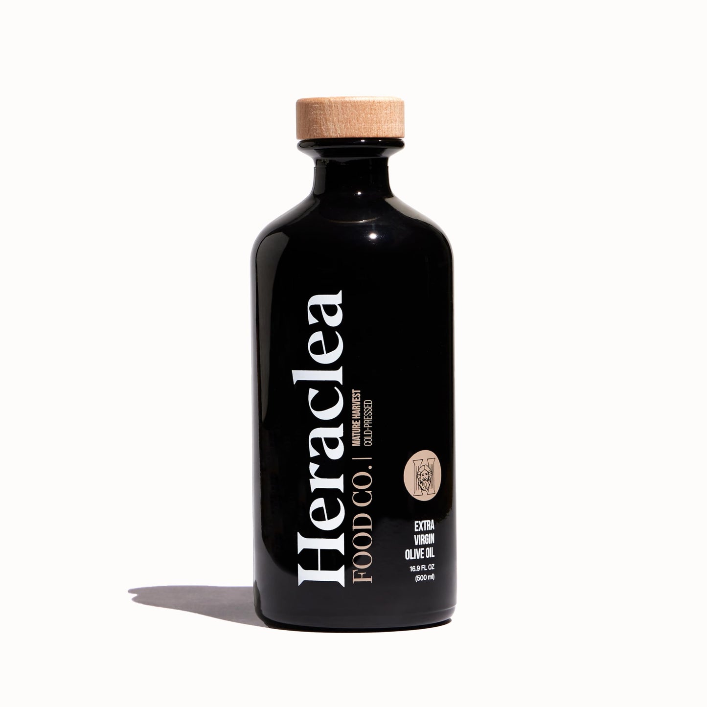 Heraclea Extra Virgin Olive Oil - Organic Cold Pressed EVOO, Polyphenol Rich, 16.9oz Bottle, Mature Harvest