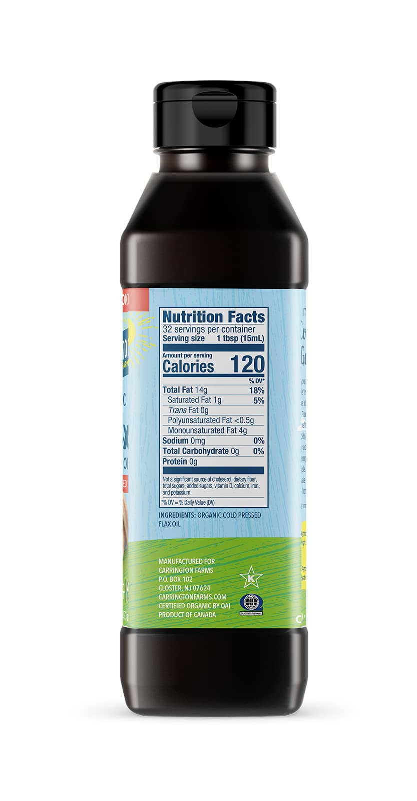 OG2 CF FLAX COOKING OIL ( 6 X 16 OZ   )