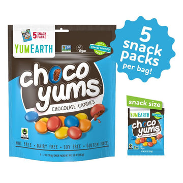 Yumearth Choco Yums, 5- 0.7 Ounce Snack Packs, Allergy Friendly, Gluten Free, Non-Gmo, Vegan, No Artificial Flavors Or Dyes (Pac